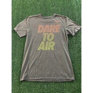 Nike Shirt Dare to Air Graphic Athletic Cut M Gray Colorful